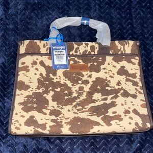Wrangler Tan and Brown laptop tote bag